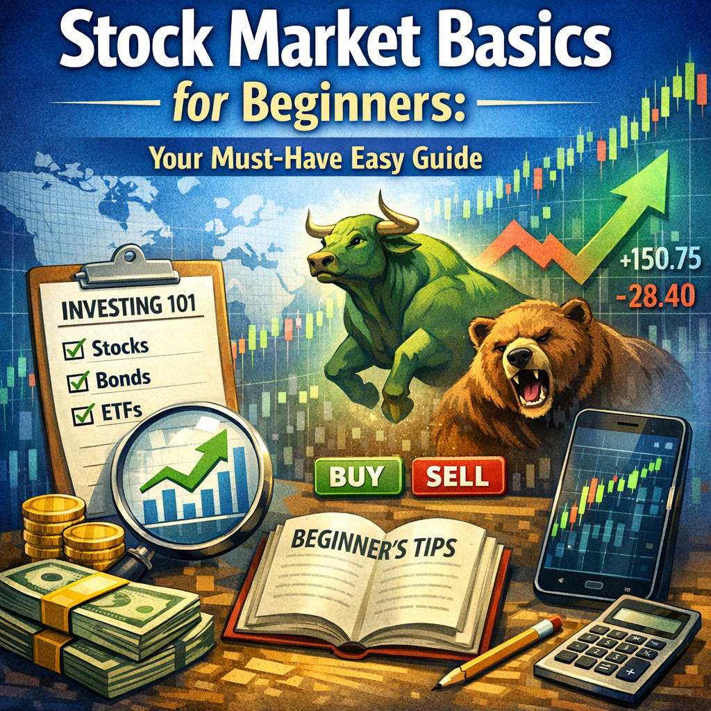 Illustration of Stock Market Basics for Beginners: Your Must-Have Easy Guide