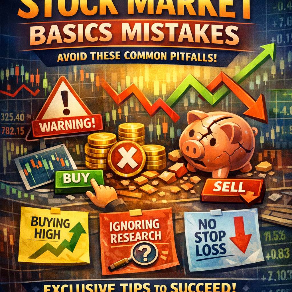 Illustration of Stock Market Basics Mistakes: Avoid These Common Pitfalls with Exclusive Tips