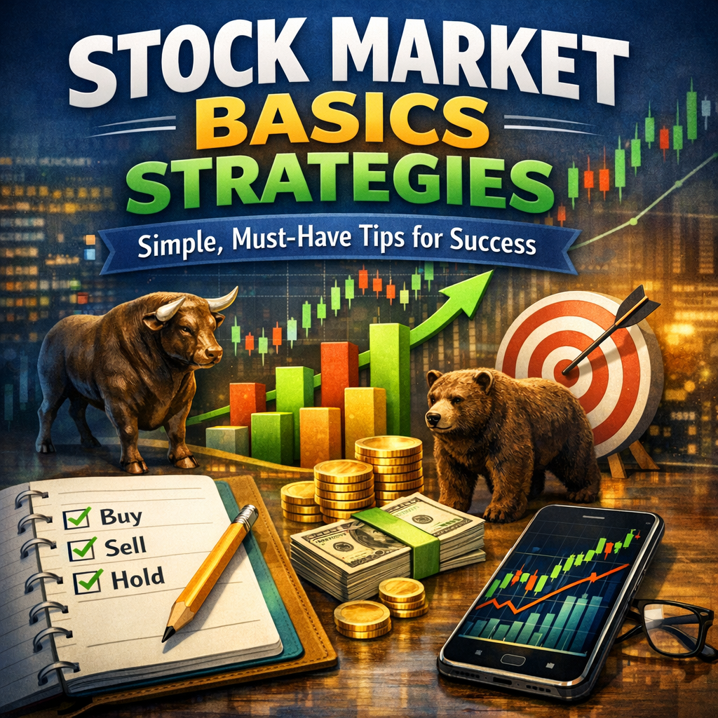 Illustration of Stock Market Basics Strategies: Simple, Must-Have Tips for Success