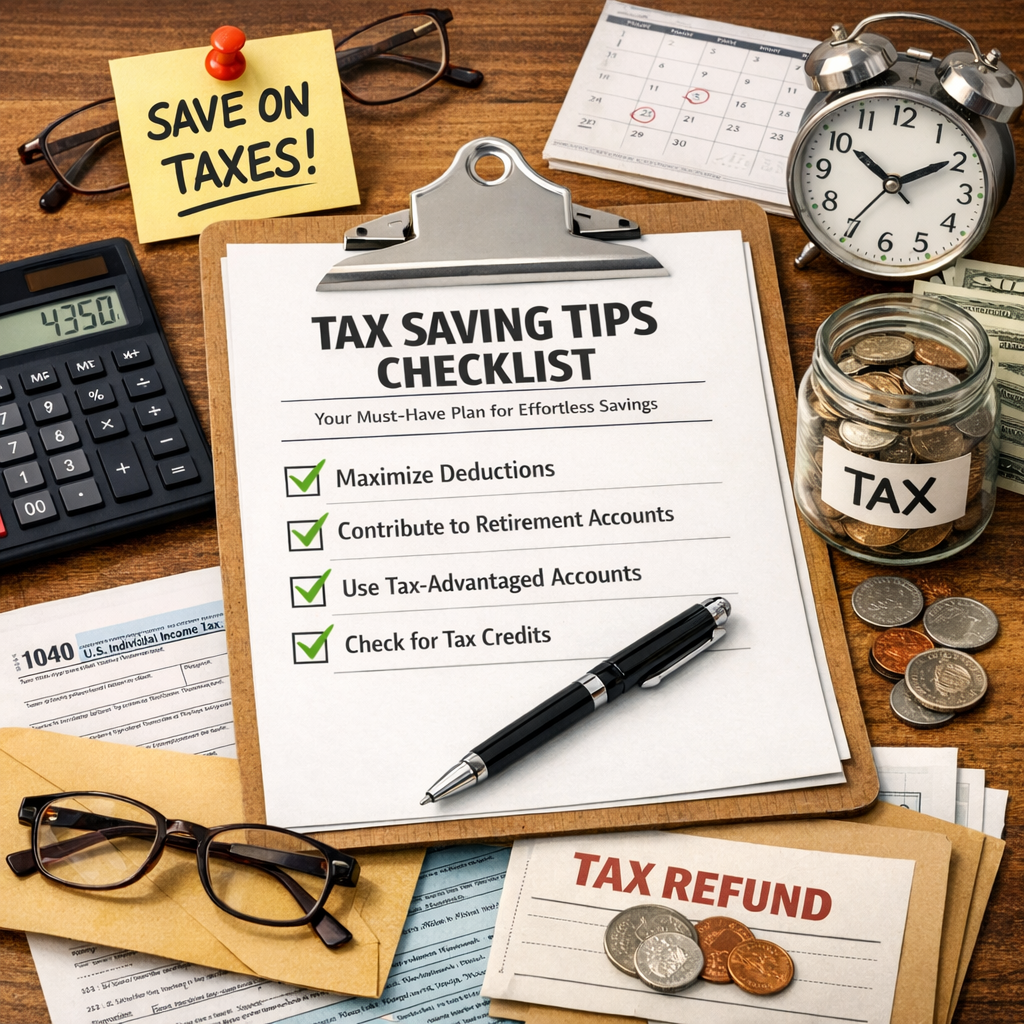 Illustration of Tax Saving Tips Checklist: Your Must-Have Plan for Effortless Savings