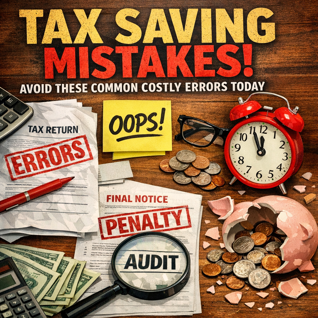 Illustration of Tax Saving Tips Mistakes: Avoid These Common Costly Errors Today